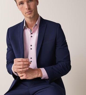 Stuf3884| Black Slim Signature Tollegno Italian Wool Suit Jacket