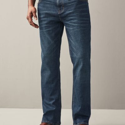 Stuf3841| Blue Washed Bootcut Belted Authentic Jeans