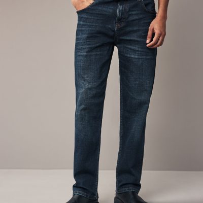 Stuf3849| Blue Washed Straight Fit Belted Authentic Jeans