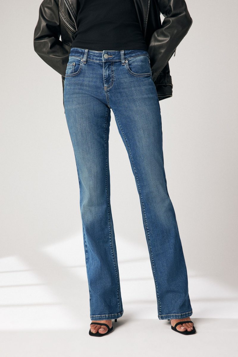 Stuf3864| Dark Blue Low Bootcut Jeans - Image 2