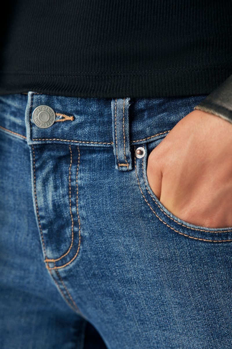 Stuf3864| Dark Blue Low Bootcut Jeans - Image 4
