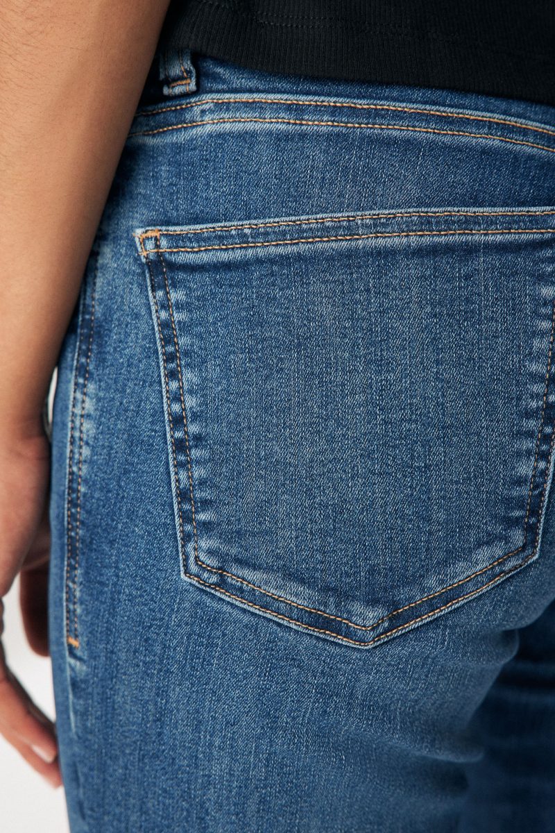 Stuf3864| Dark Blue Low Bootcut Jeans - Image 5