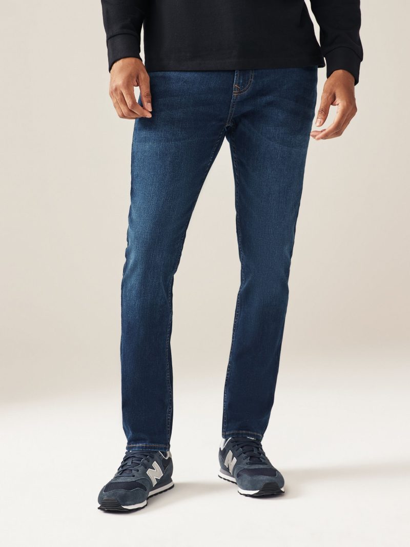 Stuf3853| Blue Mid Single Skinny Fit Classic Stretch Jeans