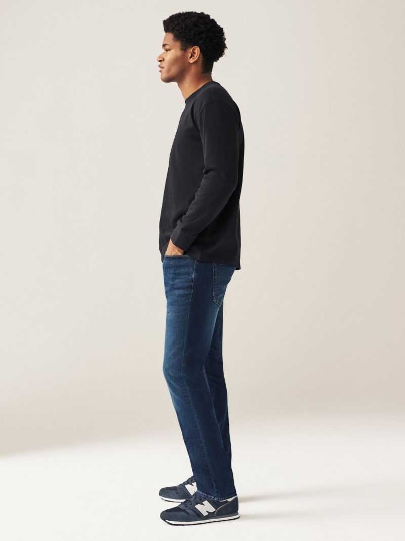 Stuf3853| Blue Mid Single Skinny Fit Classic Stretch Jeans - Image 3
