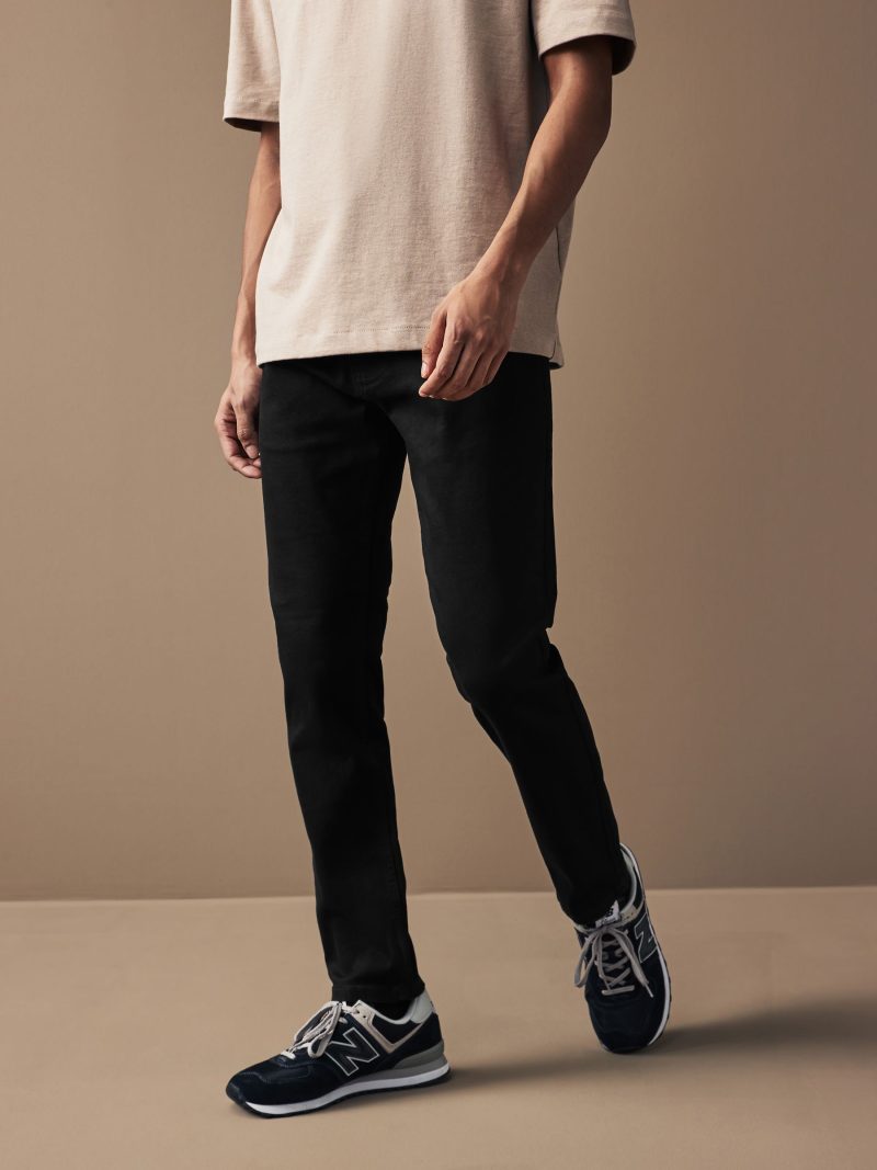 Stuf3843| Black Skinny Fit Motionflex Jeans
