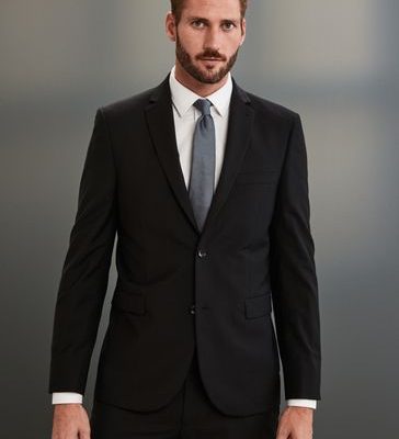Stuf3883| Bright Blue Tailored Two Button Suit Jacket