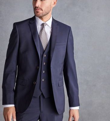 Stuf3887| Blue Wool Donegal Suit Jacket