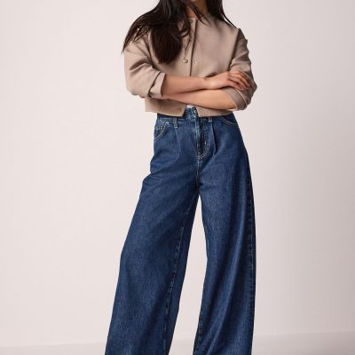 Stuf3863| Wide Leg 100% Cotton Jeans