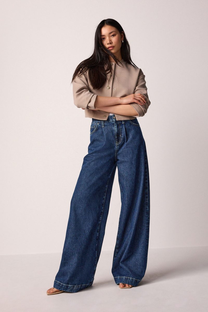Stuf3863| Wide Leg 100% Cotton Jeans