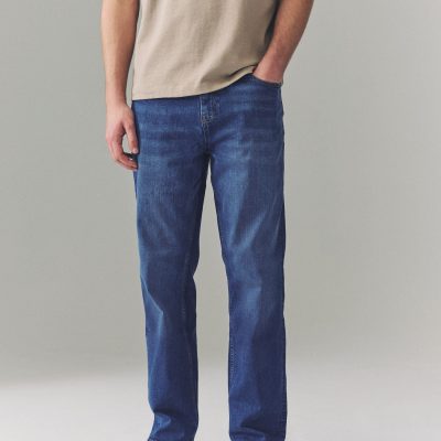 Stuf3850| Blue Authentic Single Straight Fit Classic Stretch Jeans