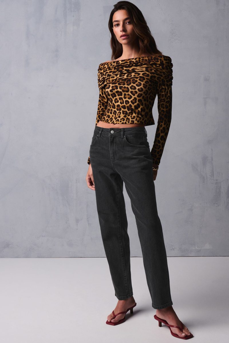 Stuf3861| Washed Black Mom Comfort Stretch Jeans