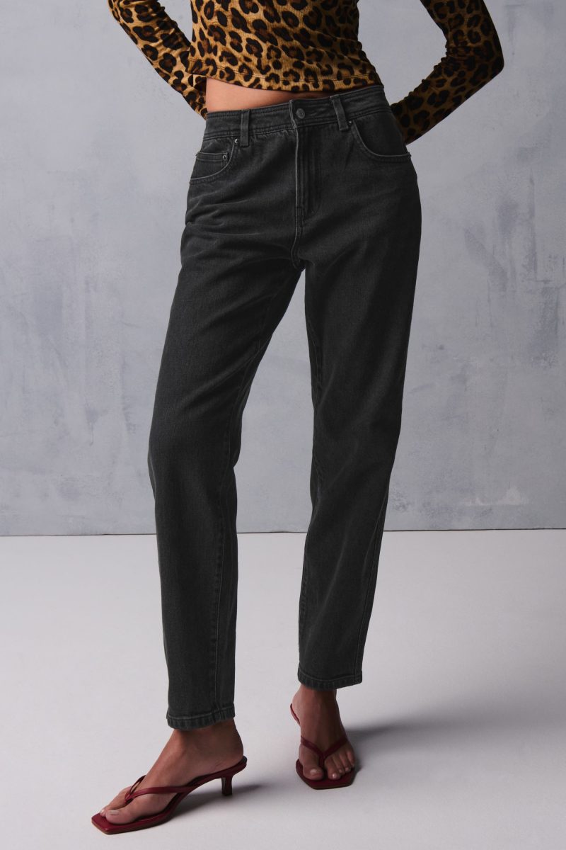 Stuf3861| Washed Black Mom Comfort Stretch Jeans - Image 3